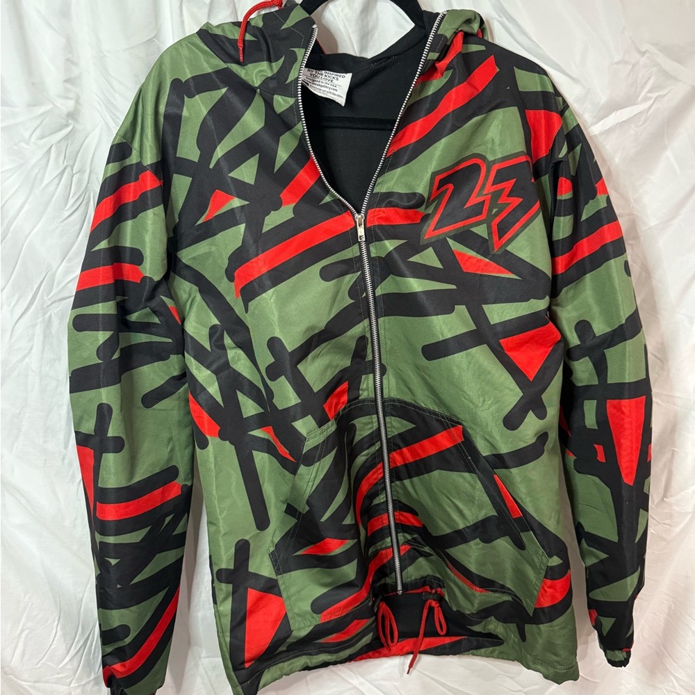 Gallery Black and Green Graphic Hoodie